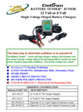 Technical Specifications for Battery Tender Junior 6V/12V