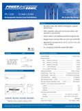Technical Specifications for (Power-Sonic Batteries, 12 Volts) PS-1229