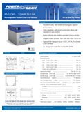 Technical Specifications for (Power-Sonic Batteries, 12 Volts) PS-12260