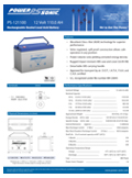 Technical Specifications for (Power-Sonic Batteries, 12 Volts) PS-121100 B 12V 110Ah SLA Battery