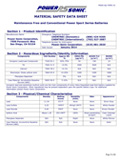 Power-Sonic Material Safety Data Sheet - Maintenance Free and Conventional Power Sport Series Batteries